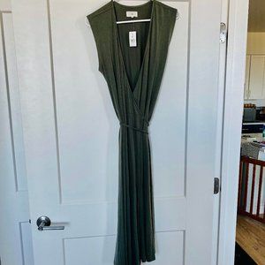 Lou & Grey LOFT  Soft Jersey Crossover Midi Dress